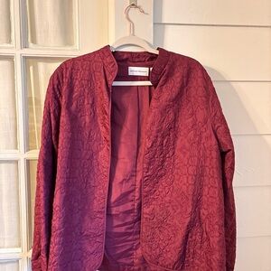 Alfred Dunner Women's Textured Blazer - Deep Red